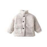 Girls Sherpa Jacket - Cream.